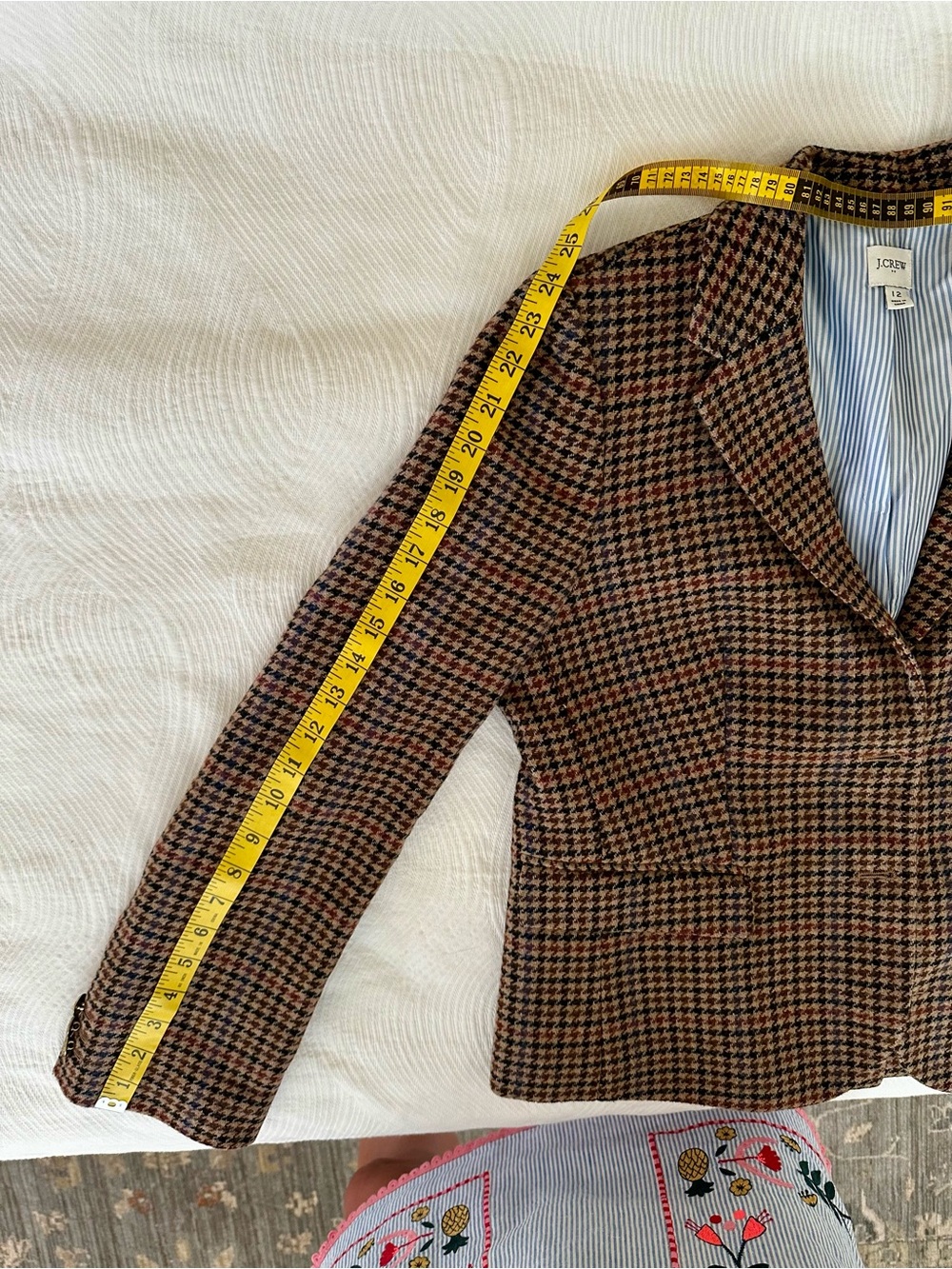 J. Crew Houndstooth Blazer - Black, Brown, Red, tan - Picture 8 of 10